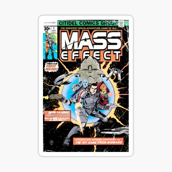 Vista previa del artículo con la obra «Portada del cómic Mass Effect '77», diseñado y vendido por CrazyPencilComx.