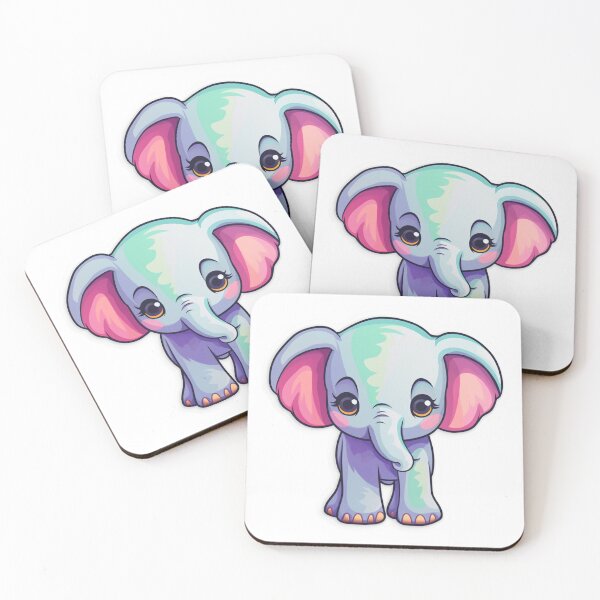 Item preview, Adorable Kawaii Baby Elephant Art designed and sold by UnplainShirt.
