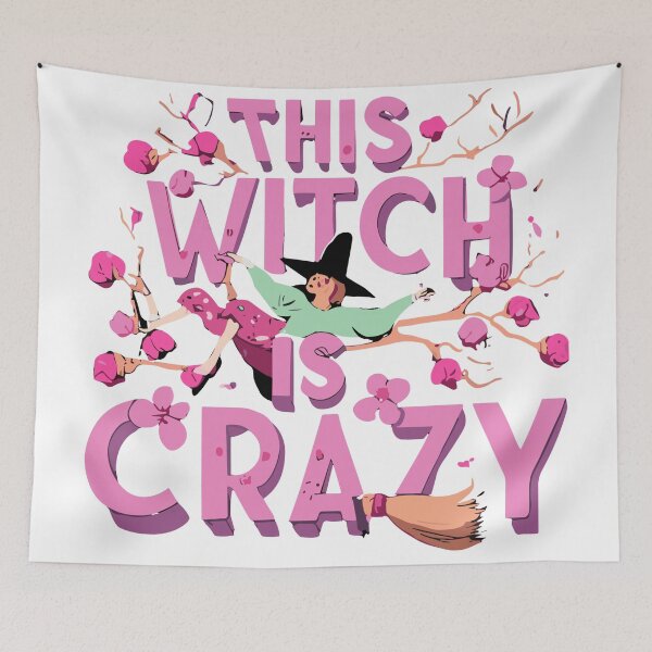 Item preview, This Witch Is Crazy–Cherry Blossom Halloween  designed and sold by Collision19.