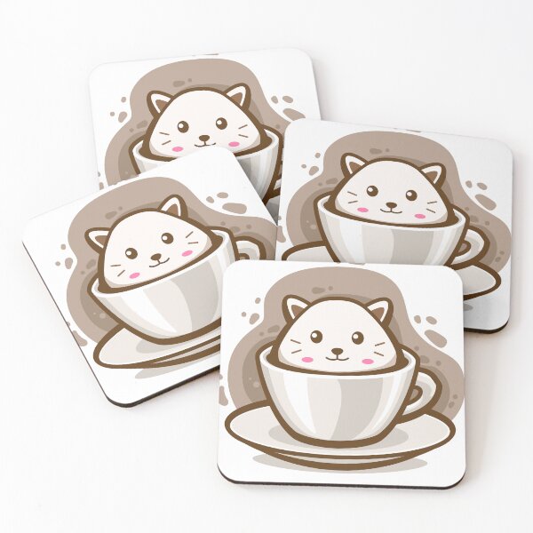 Item preview, Cat Coffee Drink Doodle Art designed and sold by chomaruddin tri amboko.