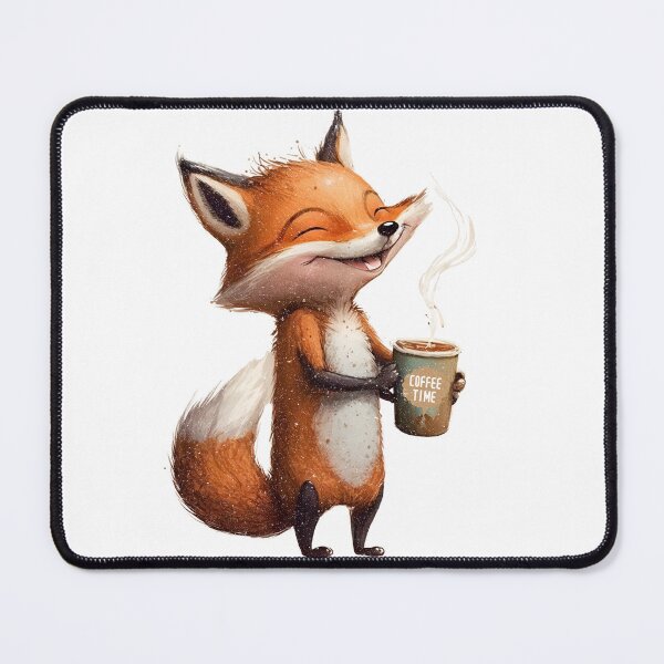 Item preview,  Caffeine Lover Cute Fox with Coffee designed and sold by GirlGlowGraphic.