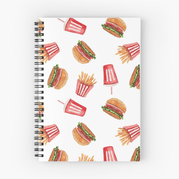 Item preview, Watercolor Fast Food pattern designed and sold by FuzzyLogicKate.