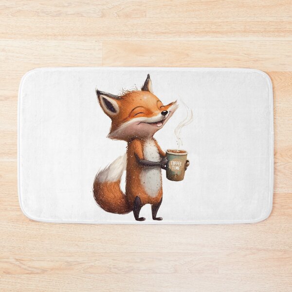 Item preview,  Caffeine Lover Cute Fox with Coffee designed and sold by GirlGlowGraphic.