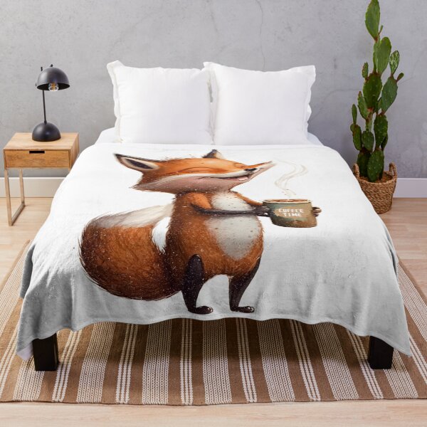 Item preview,  Caffeine Lover Cute Fox with Coffee designed and sold by GirlGlowGraphic.