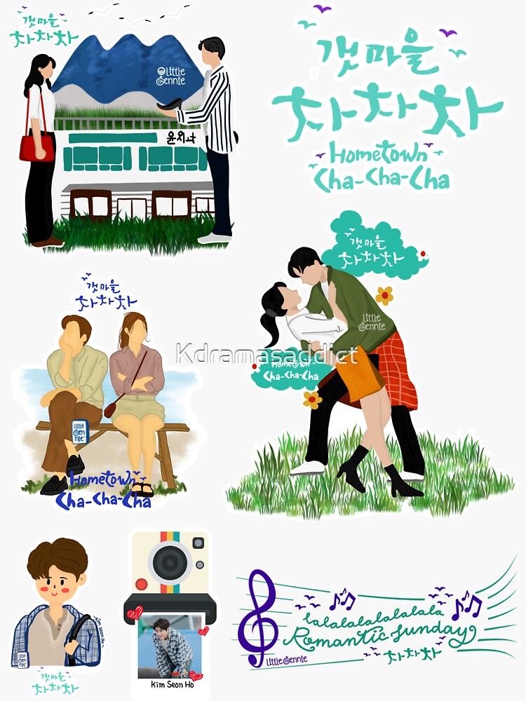 Hometown cha cha cha kdrama Sticker Set Sticker