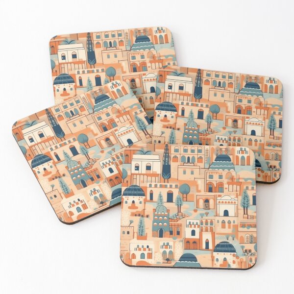 Item preview, Outlined Moroccan City Digital Pattern designed and sold by zolarche.