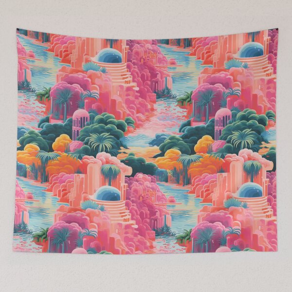 Item preview, Pink summer in the gardens of ancient Babylon designed and sold by BrotherQY.