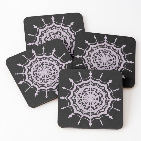 Item preview, Victorian Lace Spider Web Mandala - Coal + Dust designed and sold by Irene Estelle.