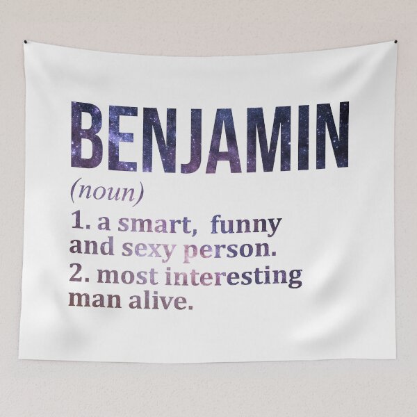 Item preview, Benjamin Name Definition designed and sold by XCIV.