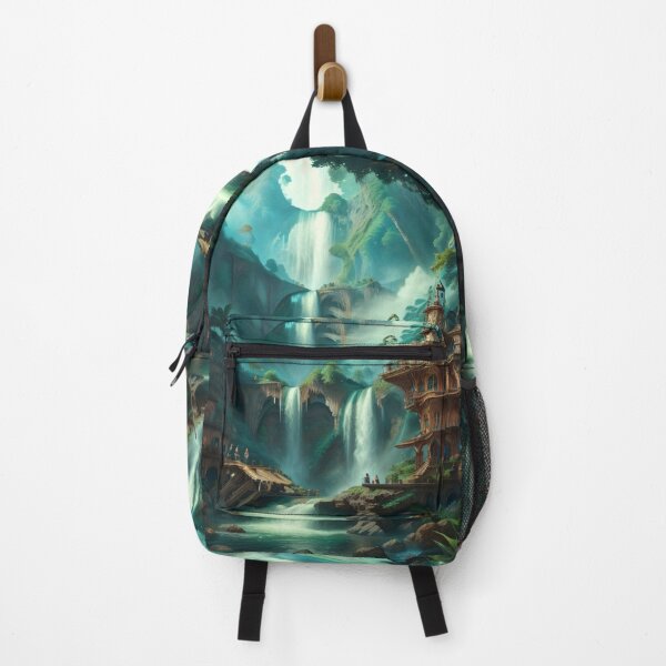 Item preview, waterfall magical dreamscape forest designed and sold by mikaws.