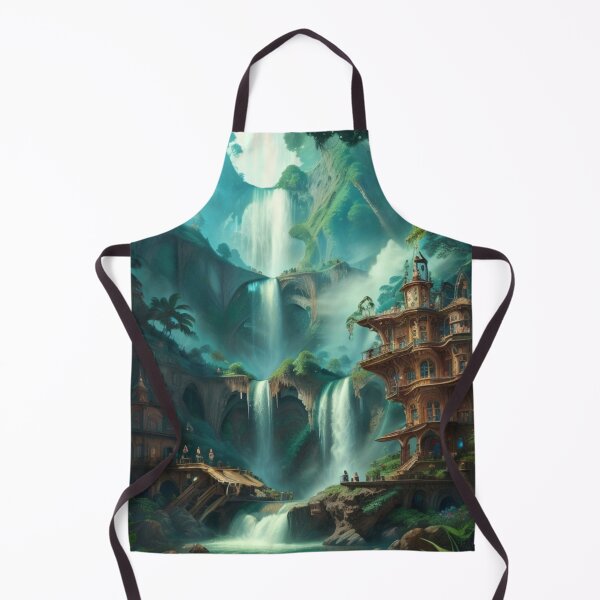 Item preview, waterfall magical dreamscape forest designed and sold by mikaws.