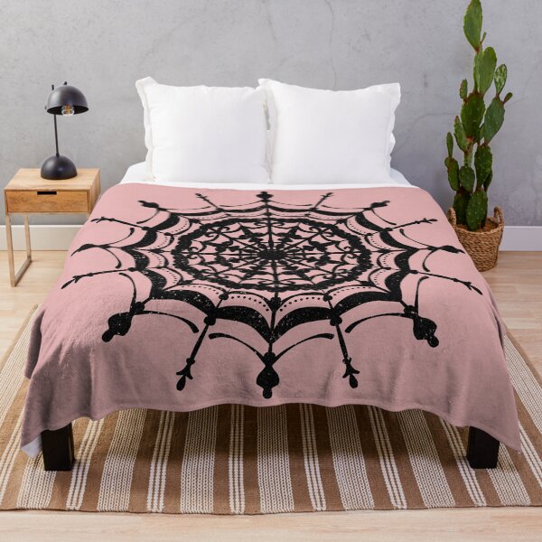 Item preview, Victorian Lace Spider Web Mandala - Rose + Coal designed and sold by Irene Estelle.