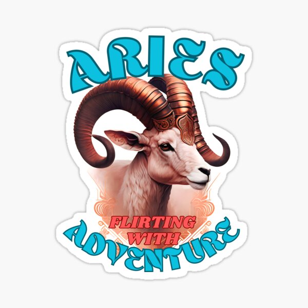 Item preview, Aries: Flirting With Adventure. aries season designed and sold by ZodiacWonders.