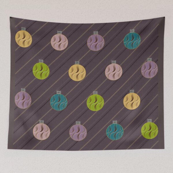 Item preview, Christmas Ornaments Pattern 2 on brown designed and sold by MorningFlowerA.