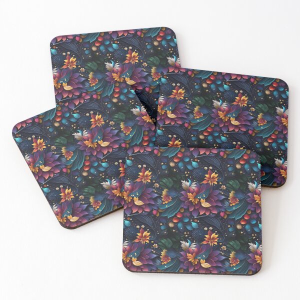 Item preview, Sparkling, embroidered floral fabric art designed and sold by Natcharee.