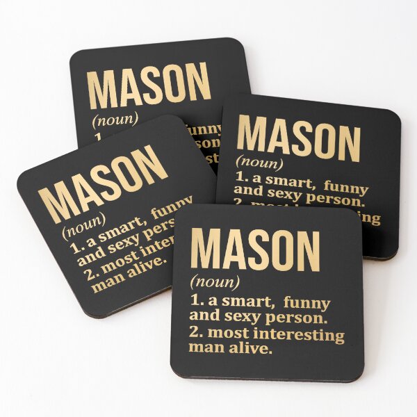 Item preview, Mason Name Definition in Gold designed and sold by XCIV.