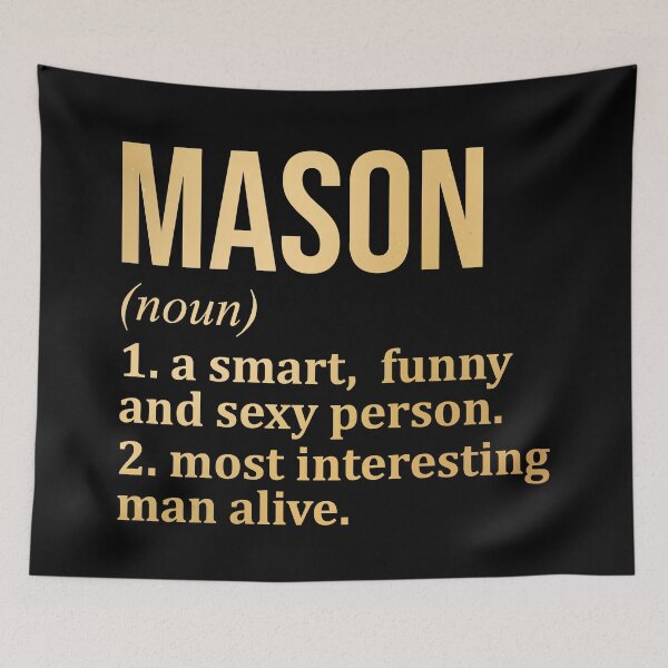 Item preview, Mason Name Definition in Gold designed and sold by XCIV.