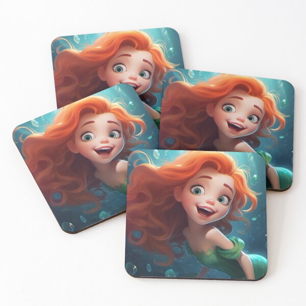 Item preview, A cartoon beautiful mermaid girl  designed and sold by aiphotosart.