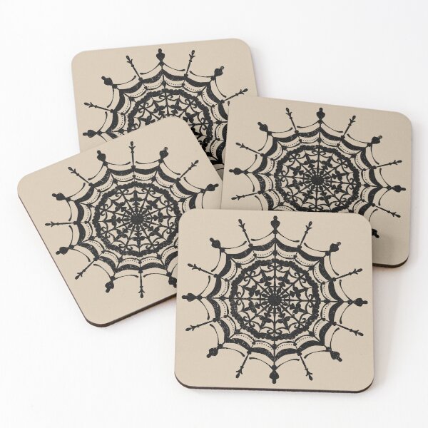 Item preview, Victorian Lace Spider Web Mandala - Dove + Coal designed and sold by Irene Estelle.