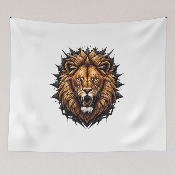 Item preview, Lion Face Emblem Coloured  designed and sold by risingphoenix6.