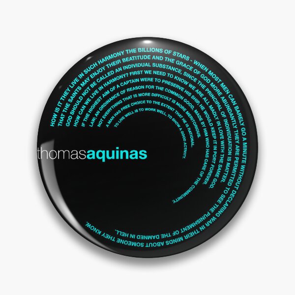 Item preview, Thomas Aquinas famous quotes poster [aqua] designed and sold by CMYKStudio.