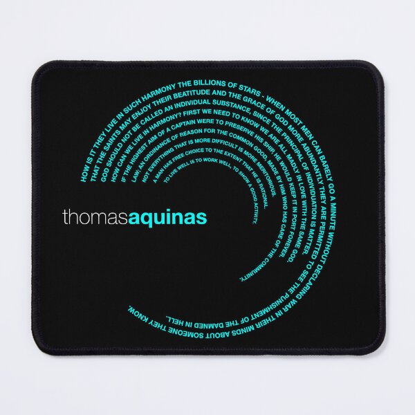 Item preview, Thomas Aquinas famous quotes poster [aqua] designed and sold by CMYKStudio.