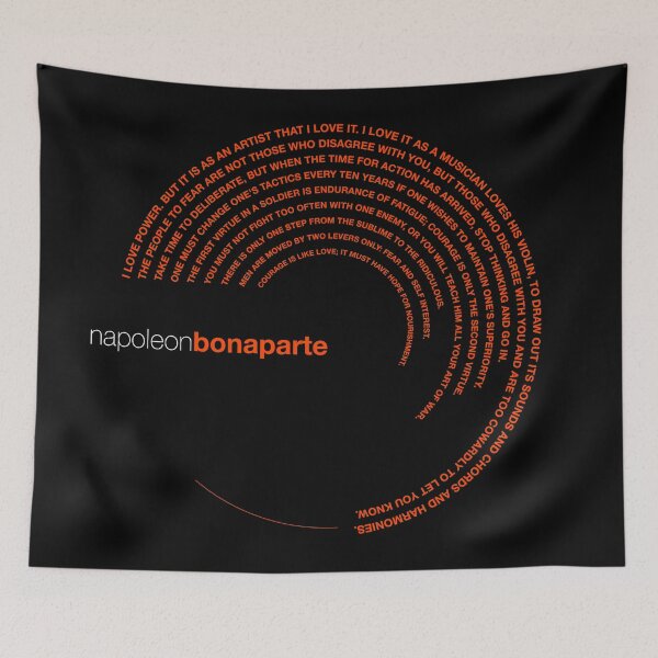 Item preview, Napoleon Bonaparte famous quotes poster [orangered] designed and sold by CMYKStudio.