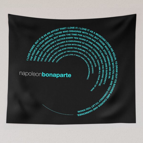 Item preview, Napoleon Bonaparte famous quotes poster [aqua] designed and sold by CMYKStudio.