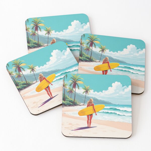 Item preview, Surfer Girl on Beach designed and sold by JackFreestone.