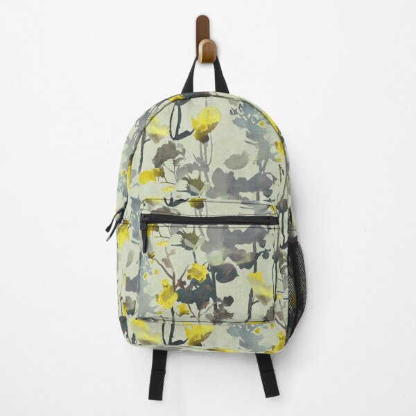 Item preview, Decorative floral botanic yellow gray designed and sold by Alessandro Remo Mazzoni Remotextiles.