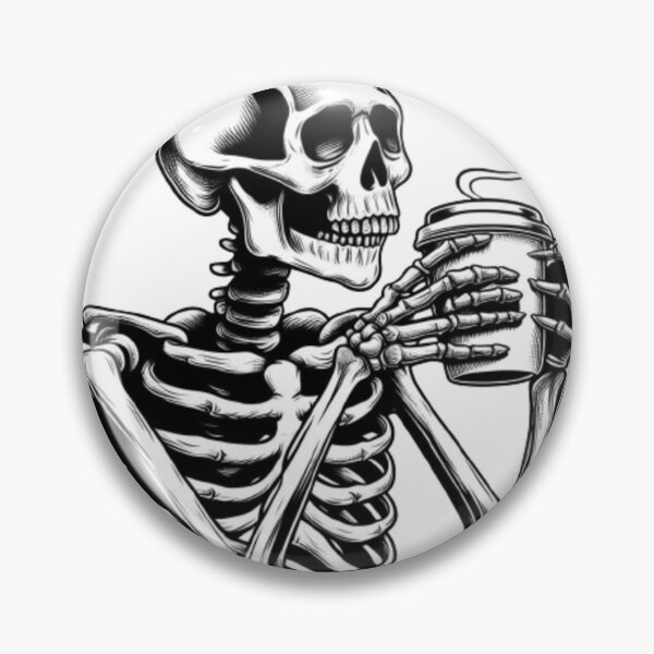 Item preview, Coffee-Sipping Bones designed and sold by HalloweenHQ.