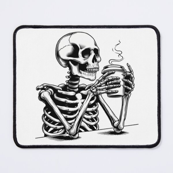 Item preview, Coffee-Sipping Bones designed and sold by HalloweenHQ.