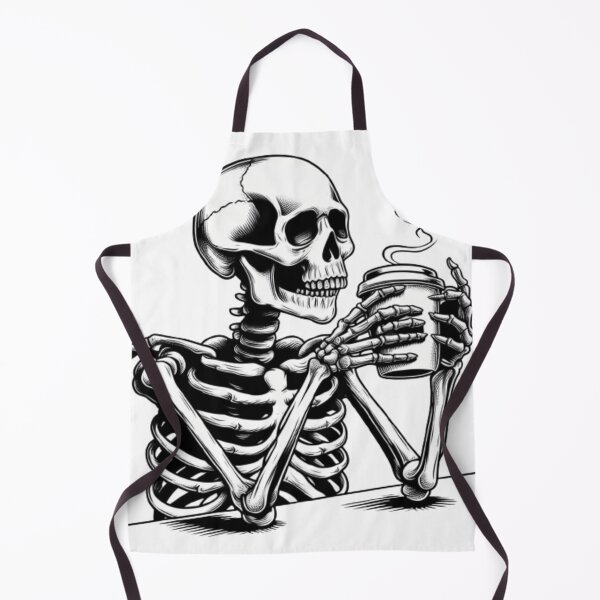 Item preview, Coffee-Sipping Bones designed and sold by HalloweenHQ.