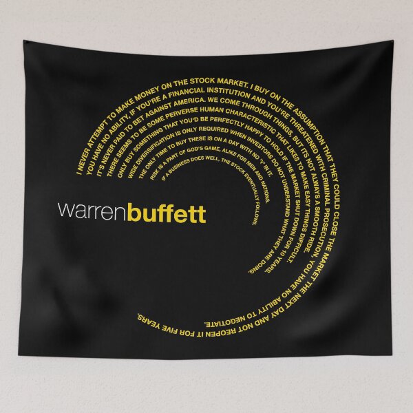 Item preview, Warren Buffett famous quotes poster [gold] designed and sold by CMYKStudio.