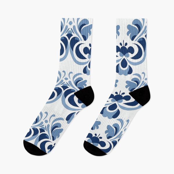 Item preview, Ornamental seamless pattern with blue flowers and white background designed and sold by exitbird.