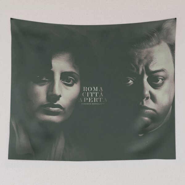Item preview, Rome open city movie poster, neorealist movies, Roberto Rossellini, Anna Magnani, Aldo Fabrizi, alternative movie poster designed and sold by Spallutos.