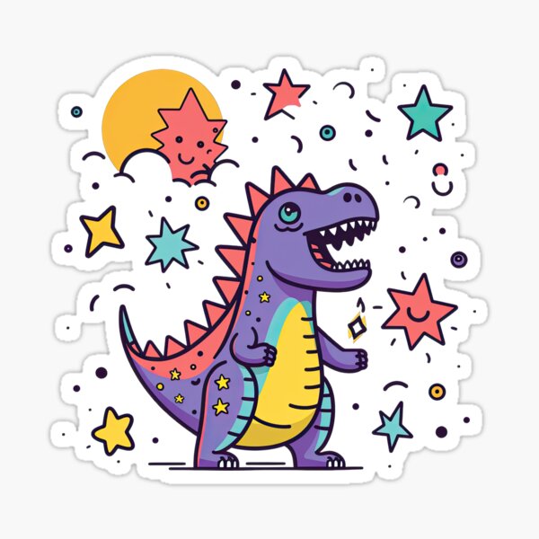 Cute Dino Sticker for Sale by hocapontas  Cute stickers, Dinosaur stickers,  Cool stickers