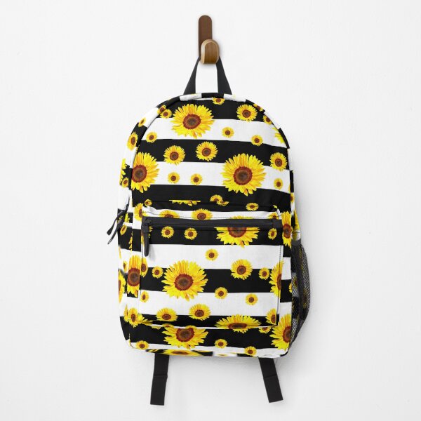 Item preview, Sunflower Black White Stripes Surface Pattern Design designed and sold by PatternTitan.