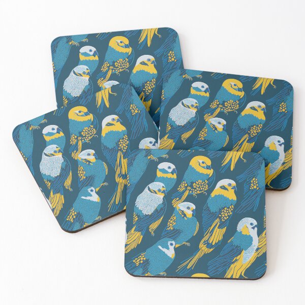 Item preview, Vintage Style Budgerigar Pattern designed and sold by SparkleBrush.