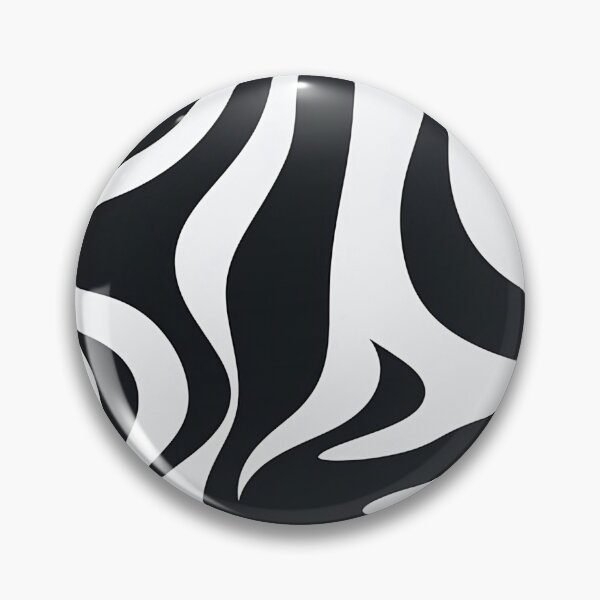 Item preview, Zebra pattern with swirling lines in black and white, seamless designed and sold by exitbird.