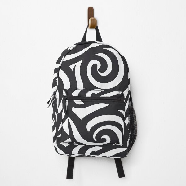 Item preview, Black and white seamless pattern, maori art, swirling vortexes designed and sold by exitbird.