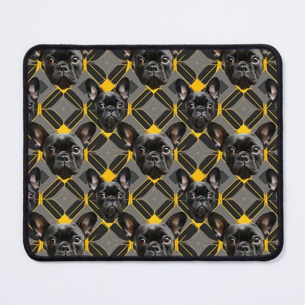 Item preview, Charcoal & Yellow Frenchie Composite Overlay Pattern #8 designed and sold by ARTficiallyAnon.