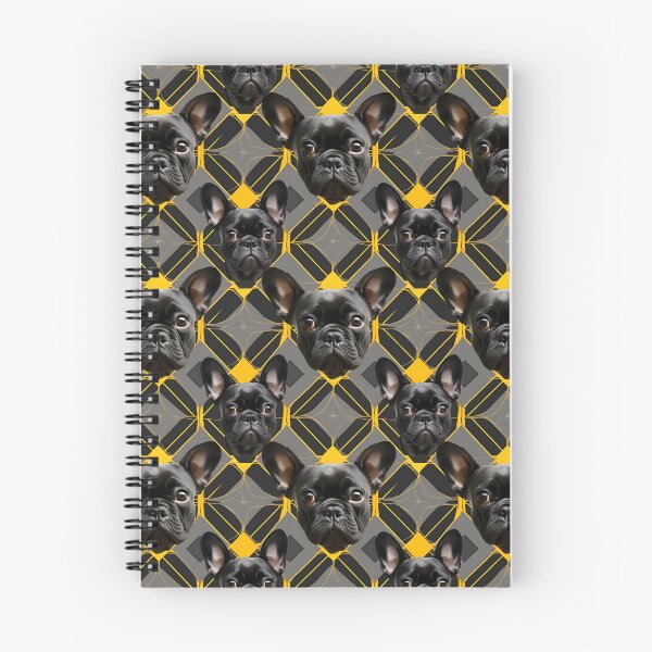 Item preview, Charcoal & Yellow Frenchie Composite Overlay Pattern #8 designed and sold by ARTficiallyAnon.