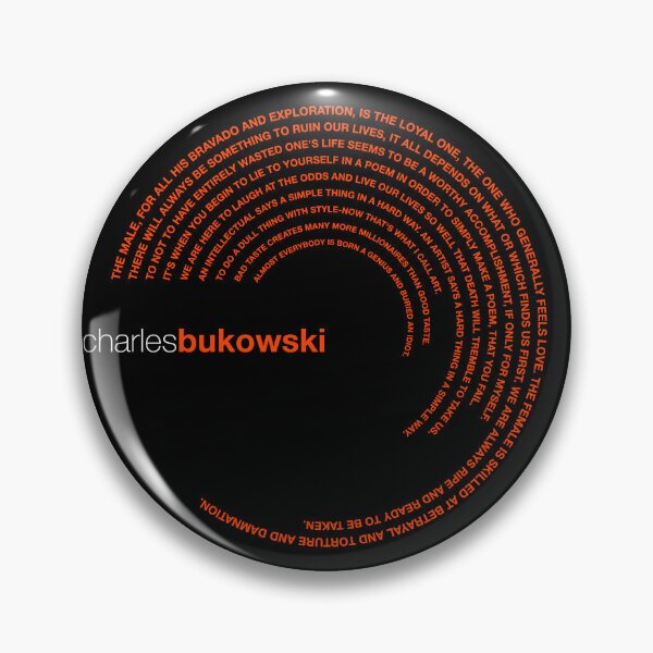 Item preview, Charles Bukowski famous quotes poster [orangered] designed and sold by CMYKStudio.