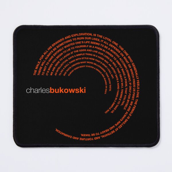 Item preview, Charles Bukowski famous quotes poster [orangered] designed and sold by CMYKStudio.