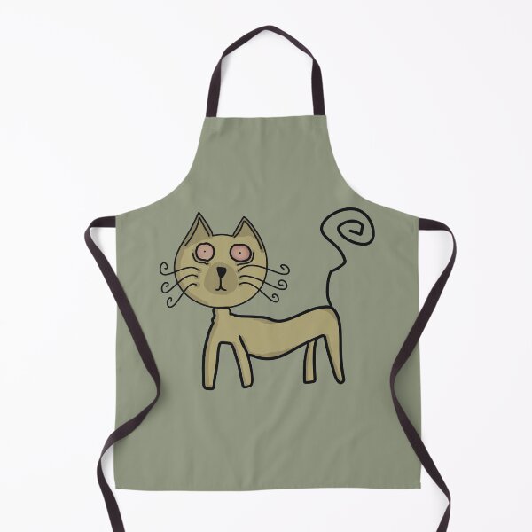 Item preview, Tired cat in shock lineart cartoon designed and sold by dagzzzol.