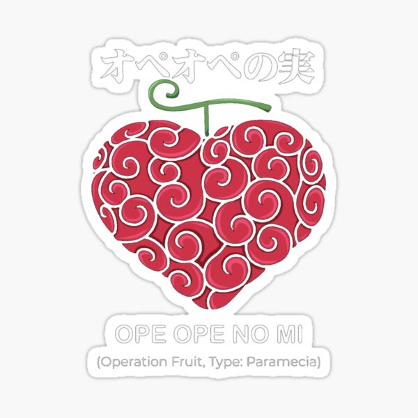 One Piece Heart Devil Fruit Pixel Art (Ope Ope) Sticker for Sale by  SnailKisses