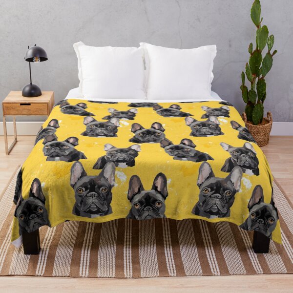 Item preview, Charcoal & Yellow Frenchie Composite Overlay Pattern #6 designed and sold by ARTficiallyAnon.