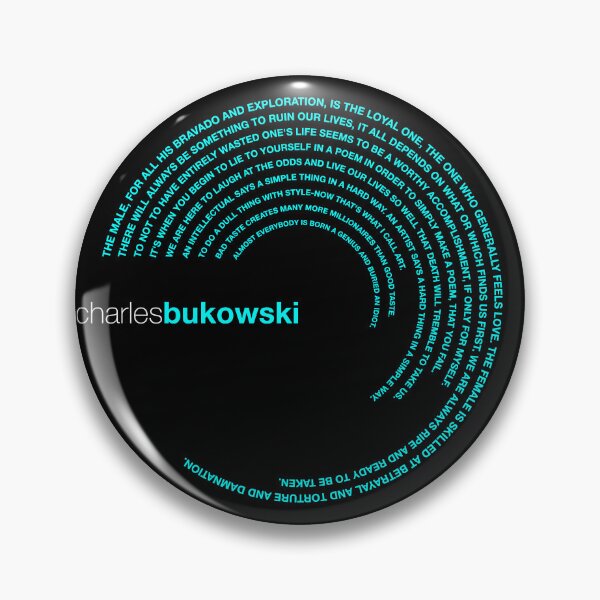 Item preview, Charles Bukowski famous quotes poster [aqua] designed and sold by CMYKStudio.
