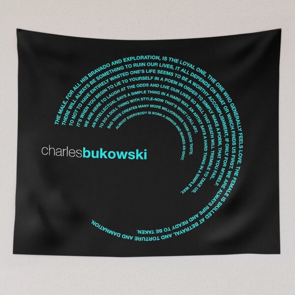 Item preview, Charles Bukowski famous quotes poster [aqua] designed and sold by CMYKStudio.